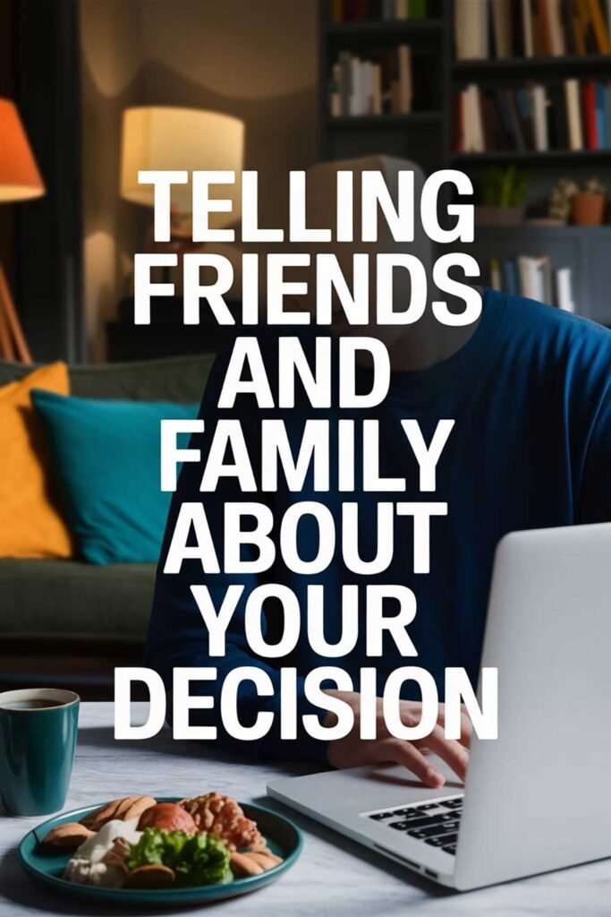Telling friends and family about your decision