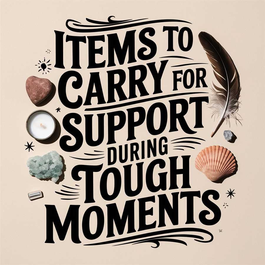 Items to carry for support during tough moments