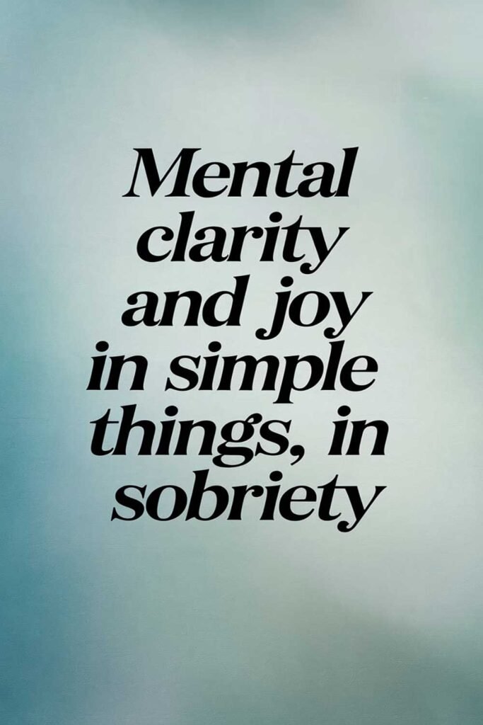 Mental clarity and joy in simple things