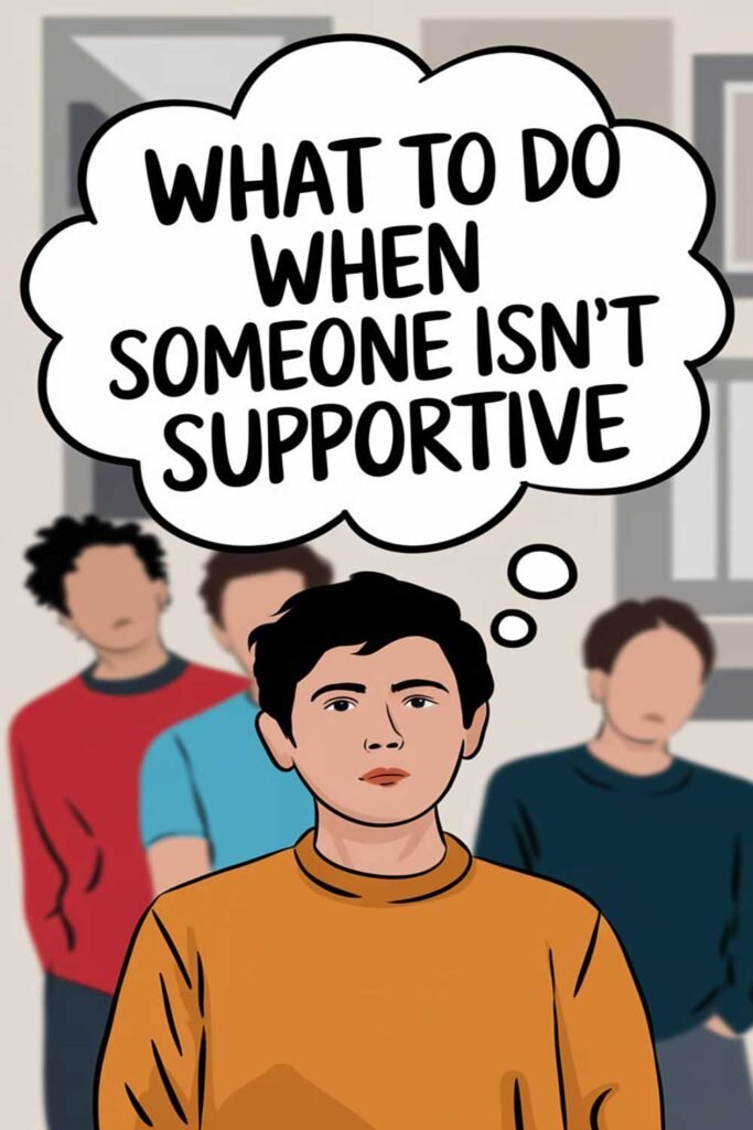 What to do when someone isn’t supportive