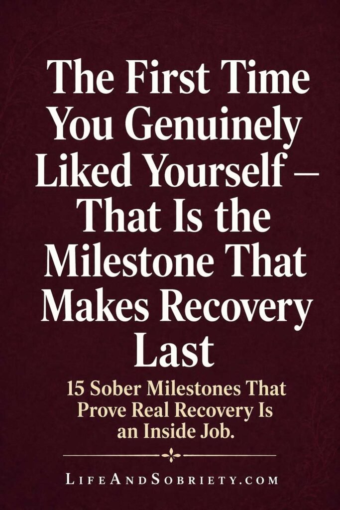The First Time You Genuinely Liked Yourself — That Is the Milestone That Makes Recovery Last
